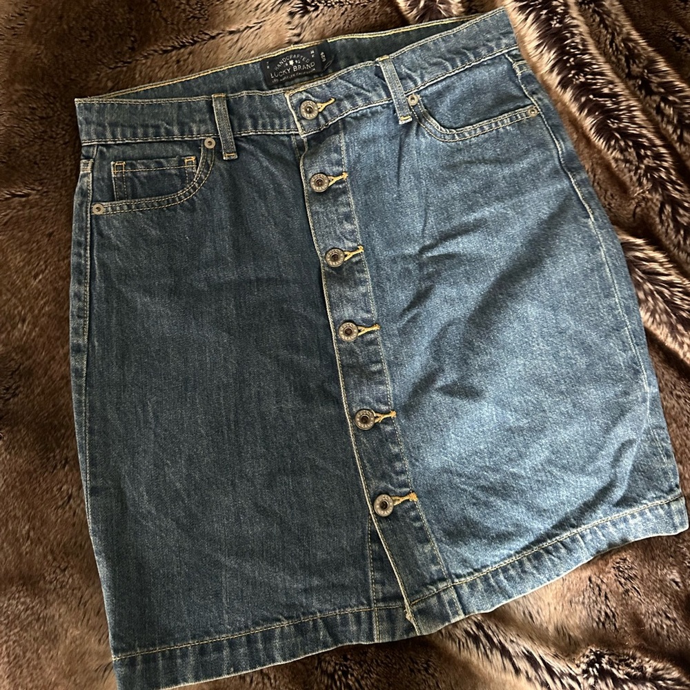 Lucky Denim Mini with Buttons